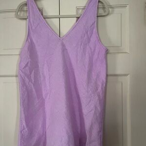 Lilly Pulitzer Linen Florin Sleeveless Top Purple Iris. Machine Wash NWT size L